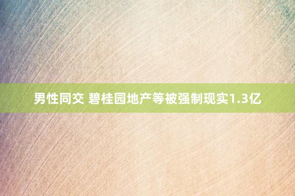 男性同交 碧桂园地产等被强制现实1.3亿