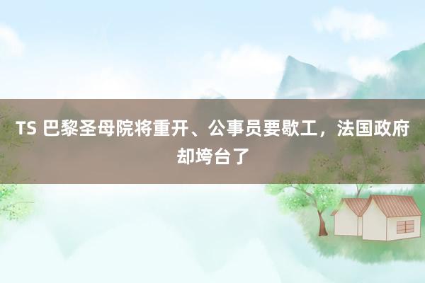 TS 巴黎圣母院将重开、公事员要歇工，法国政府却垮台了