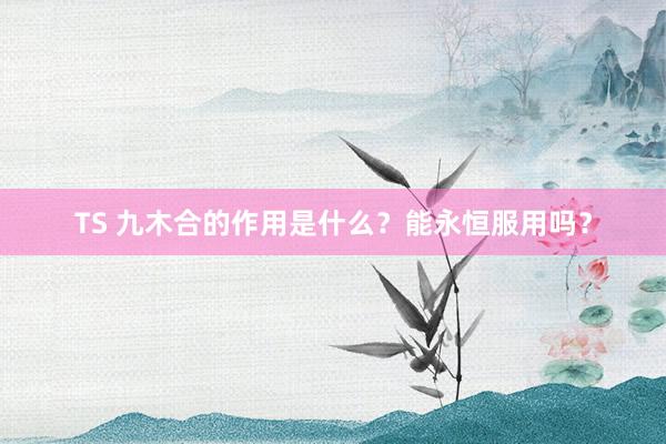 TS 九木合的作用是什么？能永恒服用吗？