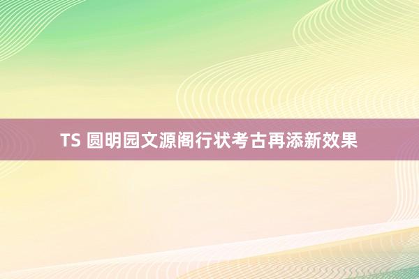 TS 圆明园文源阁行状考古再添新效果