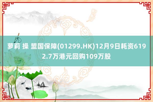 萝莉 操 盟国保障(01299.HK)12月9日耗资6192.7万港元回购109万股