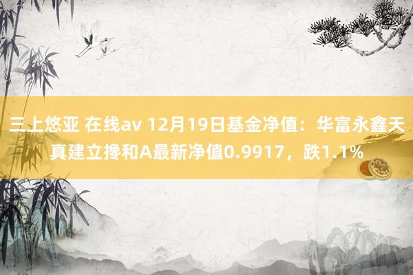 三上悠亚 在线av 12月19日基金净值：华富永鑫天真建立搀和A最新净值0.9917，跌1.1%