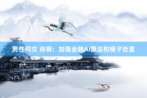 男性同交 肖钢：加强金融AI算法和模子处置