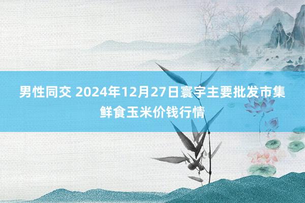 男性同交 2024年12月27日寰宇主要批发市集鲜食玉米价钱行情