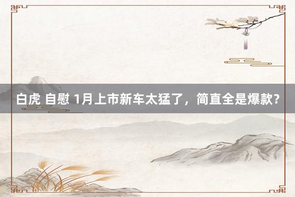 白虎 自慰 1月上市新车太猛了，简直全是爆款？