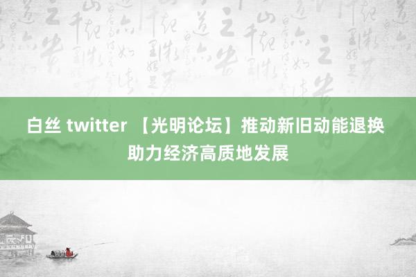 白丝 twitter 【光明论坛】推动新旧动能退换 助力经济高质地发展