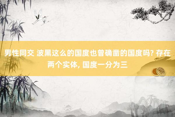 男性同交 波黑这么的国度也曾确凿的国度吗? 存在两个实体， 国度一分为三