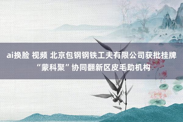 ai换脸 视频 北京包钢钢铁工夫有限公司获批挂牌 “蒙科聚”协同翻新区皮毛助机构