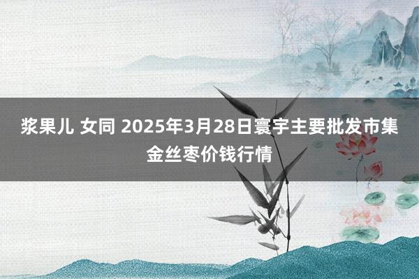 浆果儿 女同 2025年3月28日寰宇主要批发市集金丝枣价钱行情
